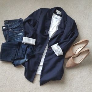 Classic Navy Blue Blazer
